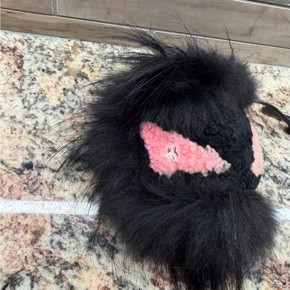 👾RARE Fendi Fox Fur Shearling Pinky Punky Monster Bag Bug Charm - Picture 13 of 14